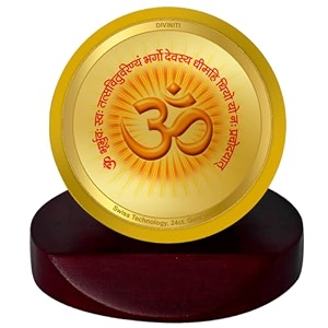 diviniti 24k gold plated religious car dashboard frame  premium god idol frame for car home mandir amp office table  spiritual gift decorative showpiece