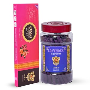 diviniti omg rose incense sticks lavender dhoop sticks incense sticks amp dhoop with natural fragrance soothing amp long-lasting aroma for daily puja prayer meditation yoga relaxation combo of 2