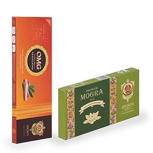diviniti omg sandalwood incense sticks premium mogra dhoop incense sticks amp dhoop with natural fragrance soothing amp long-lasting aroma for daily puja prayer meditation yoga combo of 2