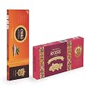 Diviniti OMG Sandalwood Incense Sticks| Premium Rose Dhoop| Incense Sticks &amp; Dhoop with Natural Fragrance| Soothing &amp; Long-Lasting Aroma for Daily Puja, Prayer, Meditation, Yoga (Combo of 2)