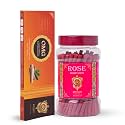 Diviniti OMG Sandalwood Incense Sticks| Rose Dhoop Sticks| Incense Sticks &amp; Dhoop with Natural Fragrance| Soothing &amp; Long-Lasting Aroma for Daily Puja, Prayer, Meditation, Yoga (Combo of 2)