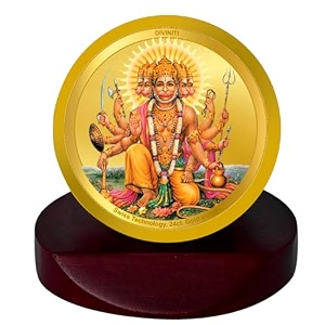 diviniti 24k gold plated religious car dashboard frame  premium god idol frame for car home mandir amp office table  spiritual gift decorative showpiece