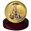 DIVINITI 24K Gold Plated Religious Car Dashboard Frame | Premium God Idol Frame for Car, Home Mandir & Office Table | Spiritual Gift, Decorative Showpiece