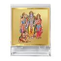 DIVINITI Ram Darbar God Idol Photo Frame for Car Dashboard, Table Décor|ACF 3A Acrylic Frame, 24K Gold Plated Foil and |Idol for Pooja, Gifts Items (5.8X4.8 CM)