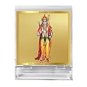 DIVINITI Ram Photo Frame for Car Dashboard, Table Decor| ACF 3A Acrylic Classic Ram and 24K Gold Plated Foil| Religious Frame Idol for Pooja, Worship, Gifts Items (5.8 CM X 4.8 CM)