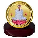 DIVINITI 24K Gold Plated Religious Car Dashboard Frame | Premium God Idol Frame for Car, Home Mandir &amp; Office Table | Spiritual Gift, Decorative Showpiece
