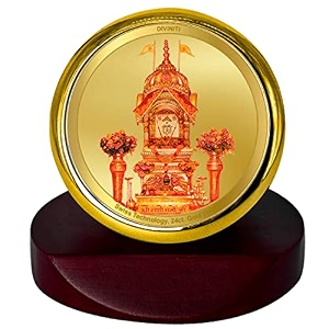 diviniti 24k gold plated religious car dashboard frame  premium god idol frame for car home mandir amp office table  spiritual gift decorative showpiece