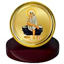 DIVINITI 24K Gold Plated Religious Car Dashboard Frame | Premium God Idol Frame for Car, Home Mandir &amp; Office Table | Spiritual Gift, Decorative Showpiece