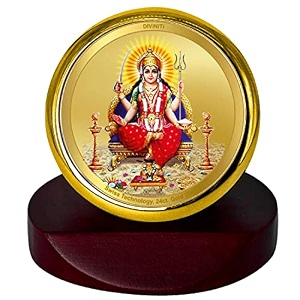 diviniti 24k gold plated religious car dashboard frame  premium god idol frame for car home mandir amp office table  spiritual gift decorative showpiece