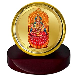 diviniti 24k gold plated religious car dashboard frame  premium god idol frame for car home mandir amp office table  spiritual gift decorative showpiece