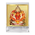 DIVINITI Shree Siddhivinayak Idol Photo Frame for Car Dashboard, Table Décor|ACF 3A ACRYLIC Frame, 24K Gold Plated Foil and |Idol for Pooja, Gifts Items (5.8X4.8 CM)