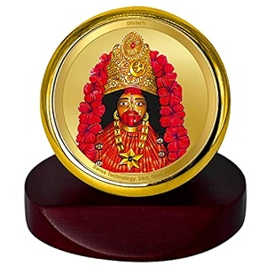 diviniti 24k gold plated religious car dashboard frame  premium god idol frame for car home mandir amp office table  spiritual gift decorative showpiece