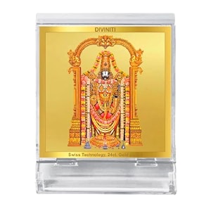 diviniti 24k gold plated religious car dashboard frame  premium god idol frame for car home mandir amp office table  spiritual gift decorative showpiece