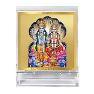 diviniti 24k gold plated religious car dashboard frame  premium god idol frame for car home mandir amp office table  spiritual gift decorative showpiece