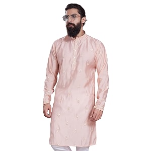 DIVISIVE Mens Embroidered Cotton Silk Blend Only