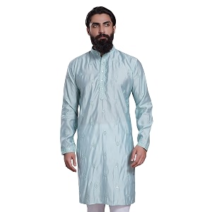 DIVISIVE Mens Embroidered Cotton Silk Blend Only