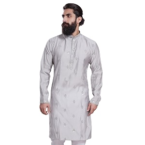 DIVISIVE Mens Embroidered Cotton Silk Blend Only