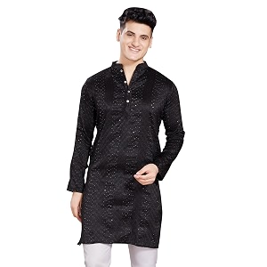 DIVISIVE Mens Jequard Embroidered Art Silk Slim