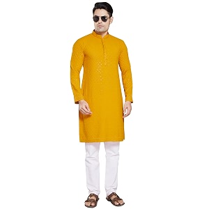 DIVISIVE Mens Sequince Embroidered Cotton Blend Slim