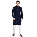 DIVISIVE Men39s Sequince Embroidered Cotton Blend Slim
