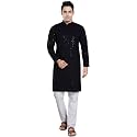 DIVISIVE Men39s Sequince Embroidered Cotton Blend Slim