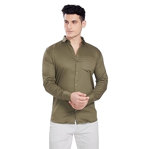 DIVISIVE Mens Solid Slim Fit Shirt