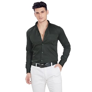 DIVISIVE Mens Solid Slim Fit Shirt