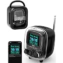 Divoom Tiivoo-2 Retro Bluetooth Speaker, FM Radio, Pixel Art Display, Black