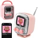 Divoom Tiivoo-2 Retro Bluetooth Speaker, FM Radio, Pixel Art Display, Pink