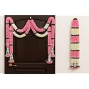 Divyakosh Artificial Flower Garland 4 Pcs, Toran for Main Door with Side Hanging | Size 5.5 Feet | Multipurpose Floral Wall/Door Hangings, Backdrop for Pooja Decoration