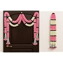 Divyakosh Artificial Flower Garland 4 Pcs, Toran for Main Door with Side Hanging | Size 5.5 Feet | Multipurpose Floral Wall/Door Hangings, Backdrop for Pooja Decoration