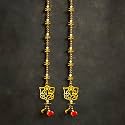 Divyakosh Artificial Flower Garland 4 Pcs, Toran for Main Door with Side Hanging | Size 5.5 Feet | Multipurpose Floral Wall/Door Hangings, Backdrop for Pooja Decoration