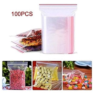 4x5 inch multipurpose zip lock pouch bags for packing and storage pack of 100