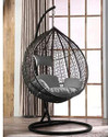 Divysa Outdoor Furniture Single Seater Swing Chair with Stand & Cushion Iron Hammock (Black, Grey, Pack of 3, DIY(Do-It-Yourself))