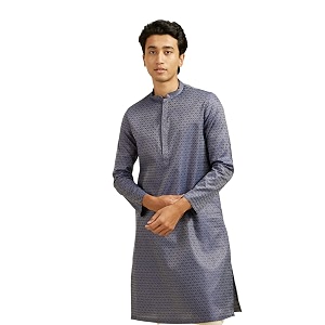 DIWAS BY MANYAVAR Mens Art Silk Printed