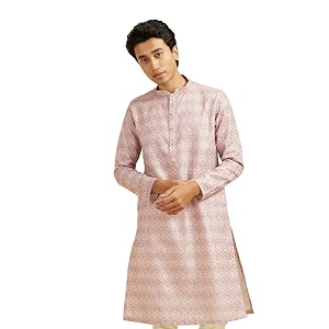 DIWAS BY MANYAVAR Mens Art Silk Printed
