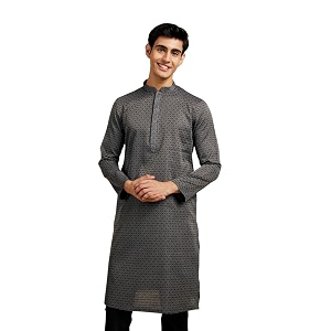 DIWAS BY MANYAVAR Mens Art Silk Printed