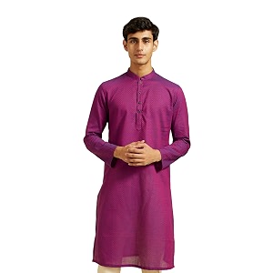 DIWAS BY MANYAVAR Mens Cotton Self Design