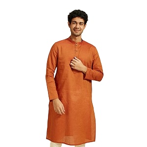DIWAS BY MANYAVAR Mens Cotton Self Design