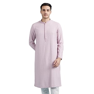 DIWAS BY MANYAVAR Mens Viscose EmbroideredSequined Kurta