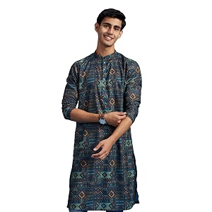 DIWAS by MANYAVAR Mens Viscose Blend Aztec