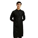 DIWAS BY MANYAVAR Men39s Viscose EmbroideredSequined Kurta