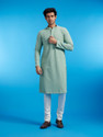 DIWAS by Manyavar Men Embroidered Straight Kurta