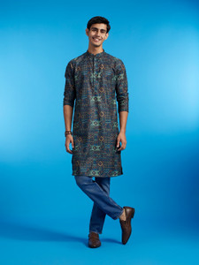 DIWAS by Manyavar Men Printed Straight Kurta