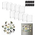 DIY Clear Acrylic Fridge Magnet Kit, Refrigerator Magnets with Adhesive (Square-10PCS)