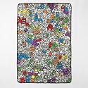 DIY Coloring Blanket Doodle Coloring Blanket Paintable for