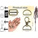 DIY Crafts 10 Set 3x10, Bronze, 1inch, Bronze, 1 Set Contain = 1x Metal Keychain Bulk Swivel Snap Hooks, 1x D Ring and 1x Slide Buckle Triglide for Handbag Purse Hardware Faste(10 Set 3x10, Bronze)
