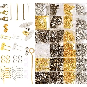 diy crafts 100 gram silver earring making kit earring hooks mixed color 100 gram silver