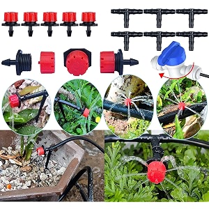 diy crafts 50x heads drip kit 10mtr pipe ttee red black sprinkler drip irrigation kit for home garden patio misting micro flow drip irrigation misting cooling system noz 50x heads drip kit