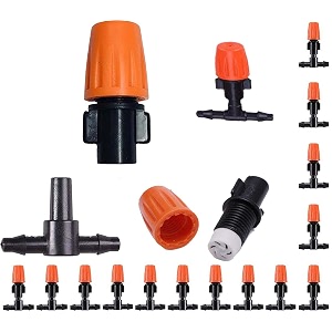 diy crafts 10x nylon misting nozzlet orange nylon misting nozzle t tee for fog cooling atomizing sprayer hose garden irrigation agricultural atomizing sprinkler lawn 10x nylon misting nozzlet